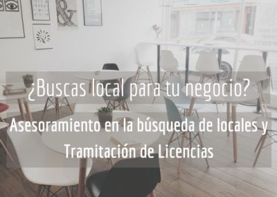ASESORAMIENTO EN LA BÚSQUEDA DE LOCALES